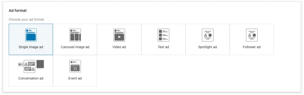 Ad format selection