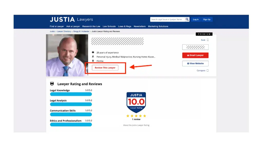 Review lawyers on Justia