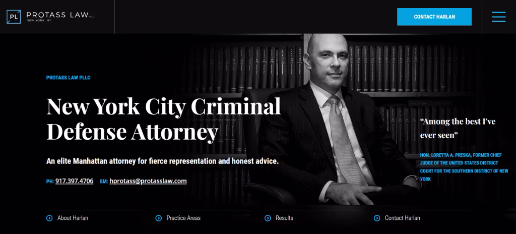 Protass Law attorney website