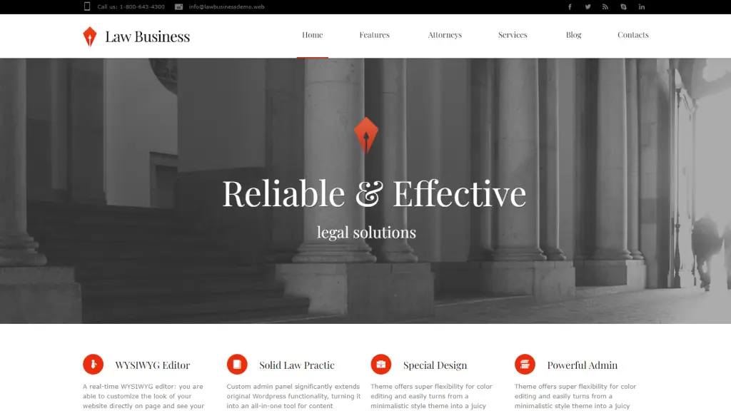LawBusiness Wordpress theme