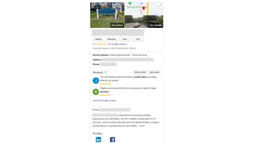 Google My Business profile optimization
