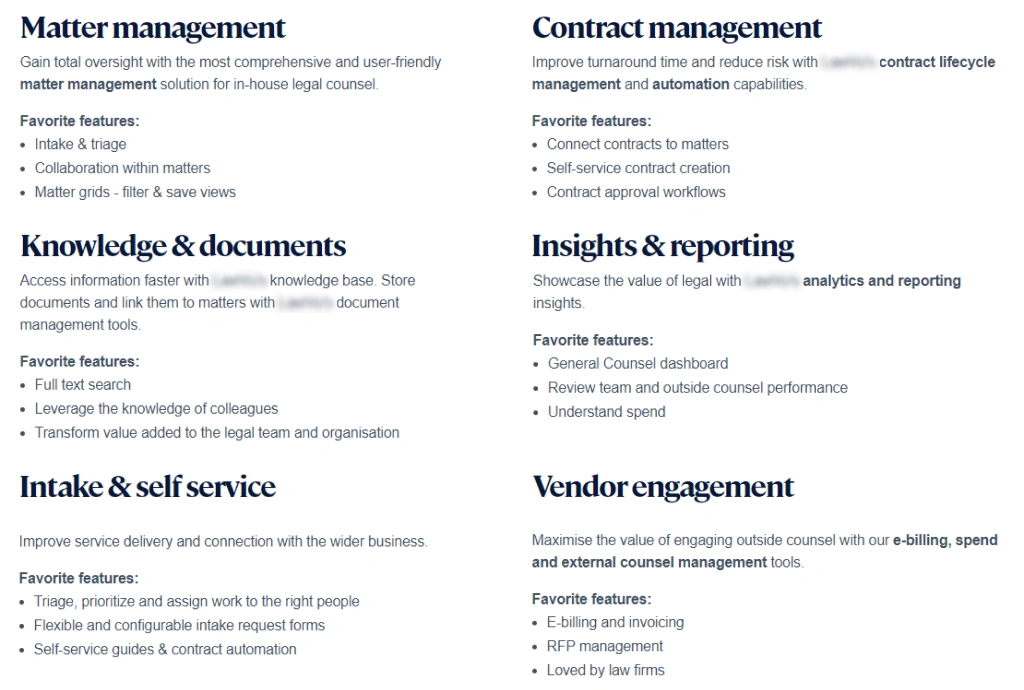 Legal software solutions