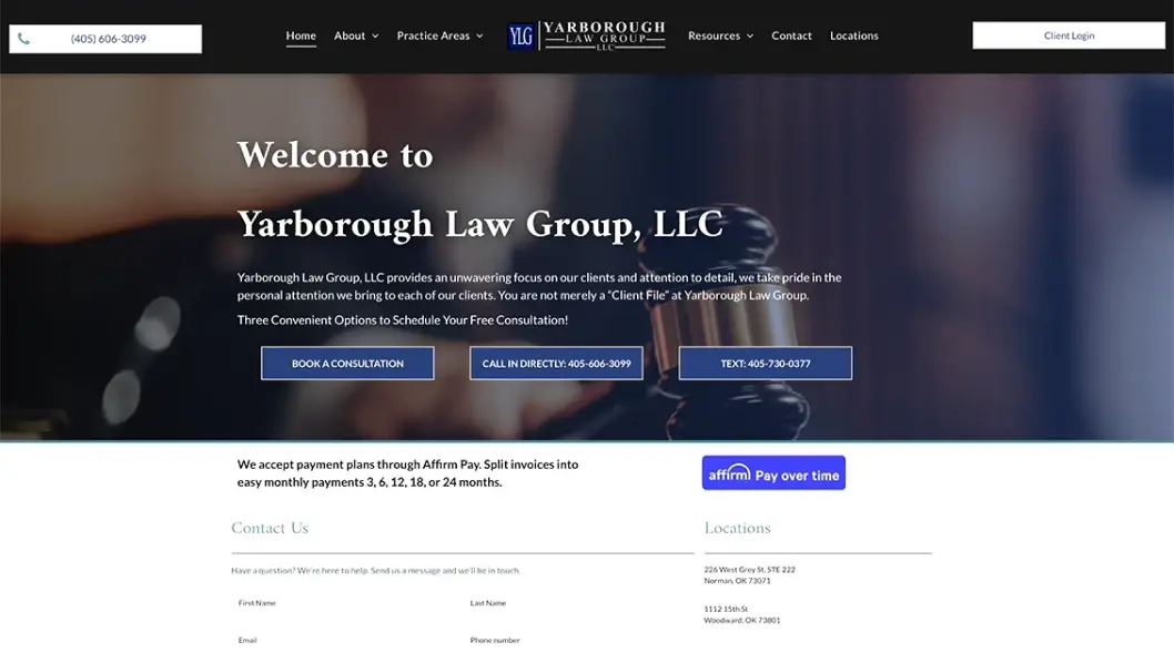 Website image before
