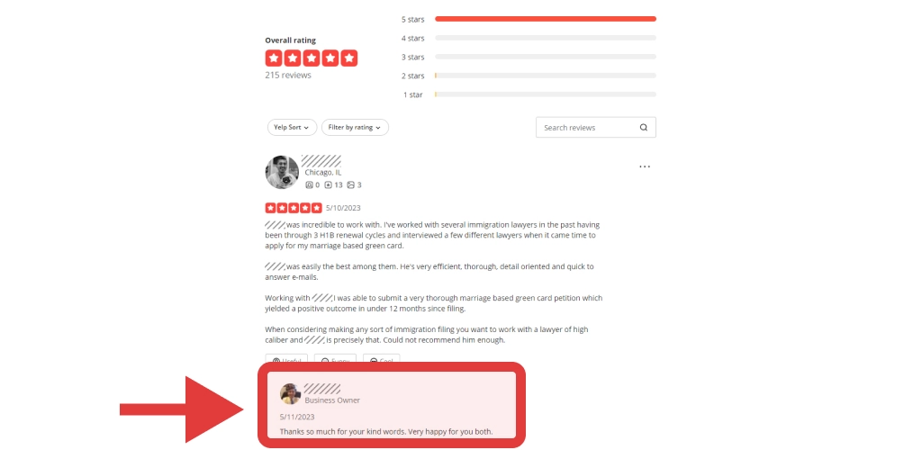 yelp reviews for lawyers