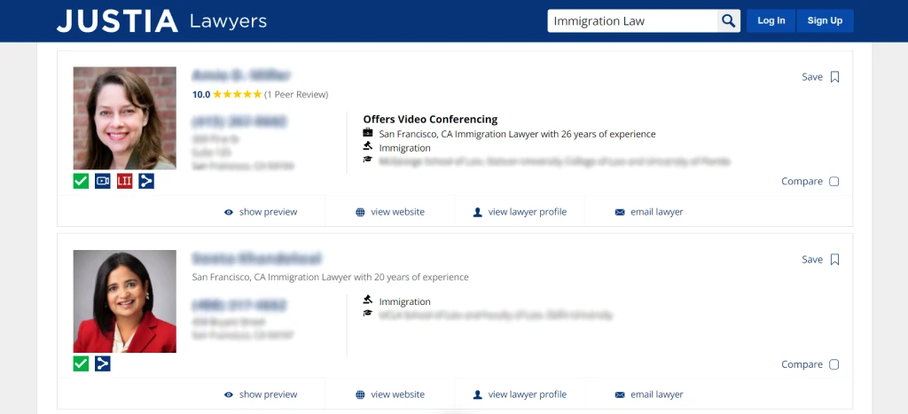 Justia for immigration lawyers