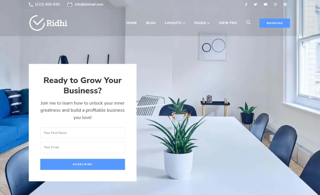 Ridhi Wordpress theme