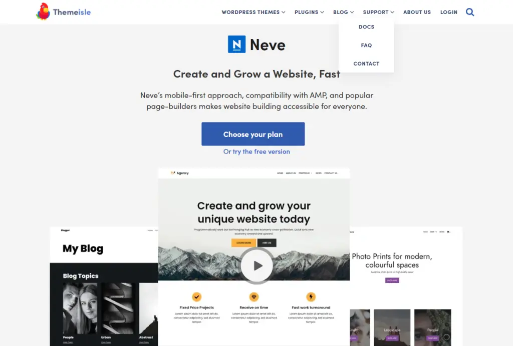 Neve Wordpress theme