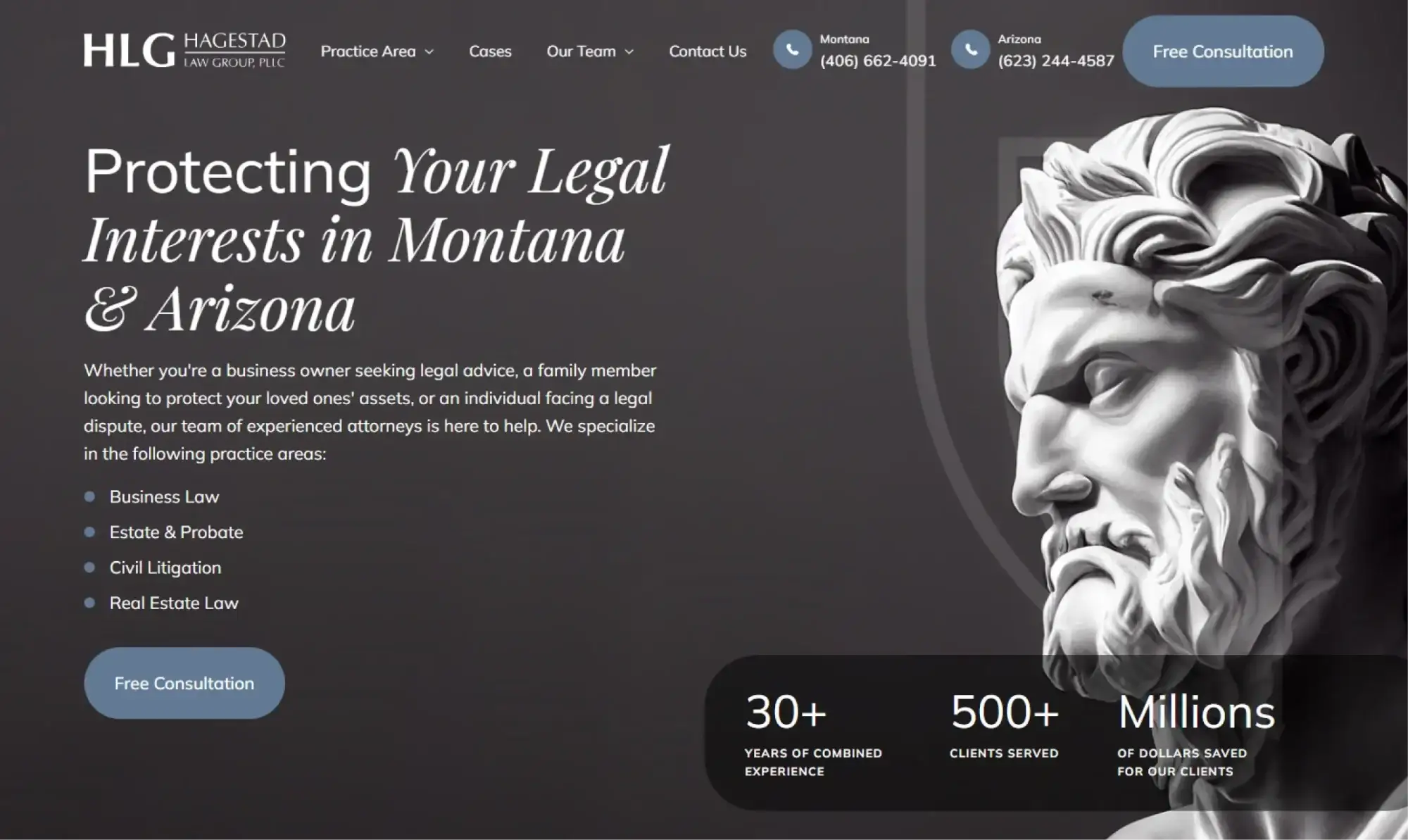 Website image after