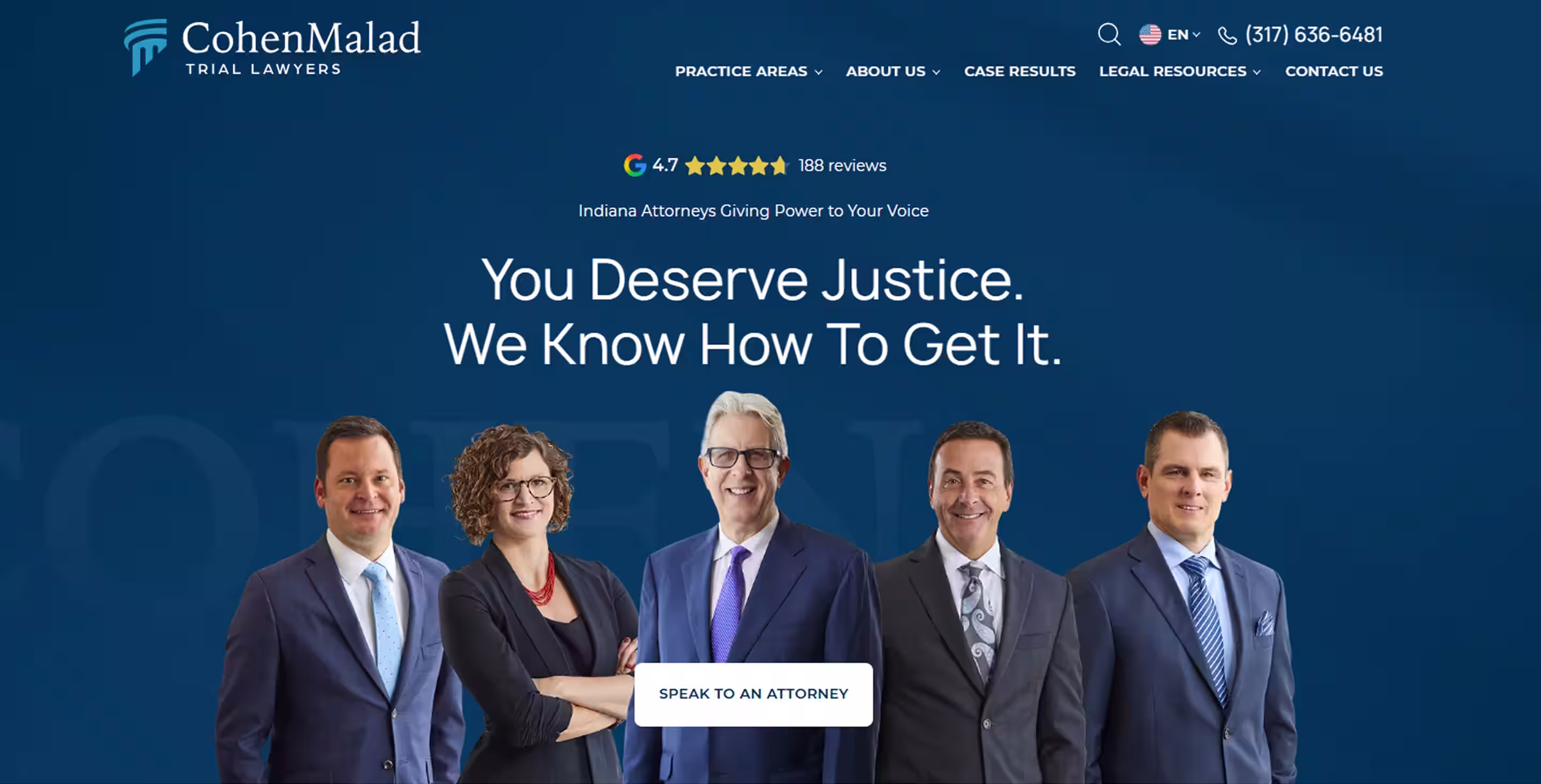 Website image after