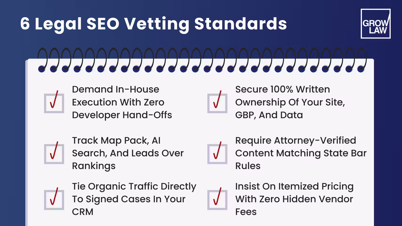 6 Legal SEO Vetting Standards