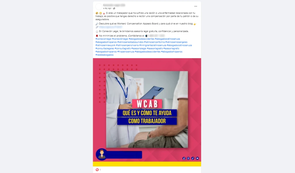 Facebook for hispanic lawyers