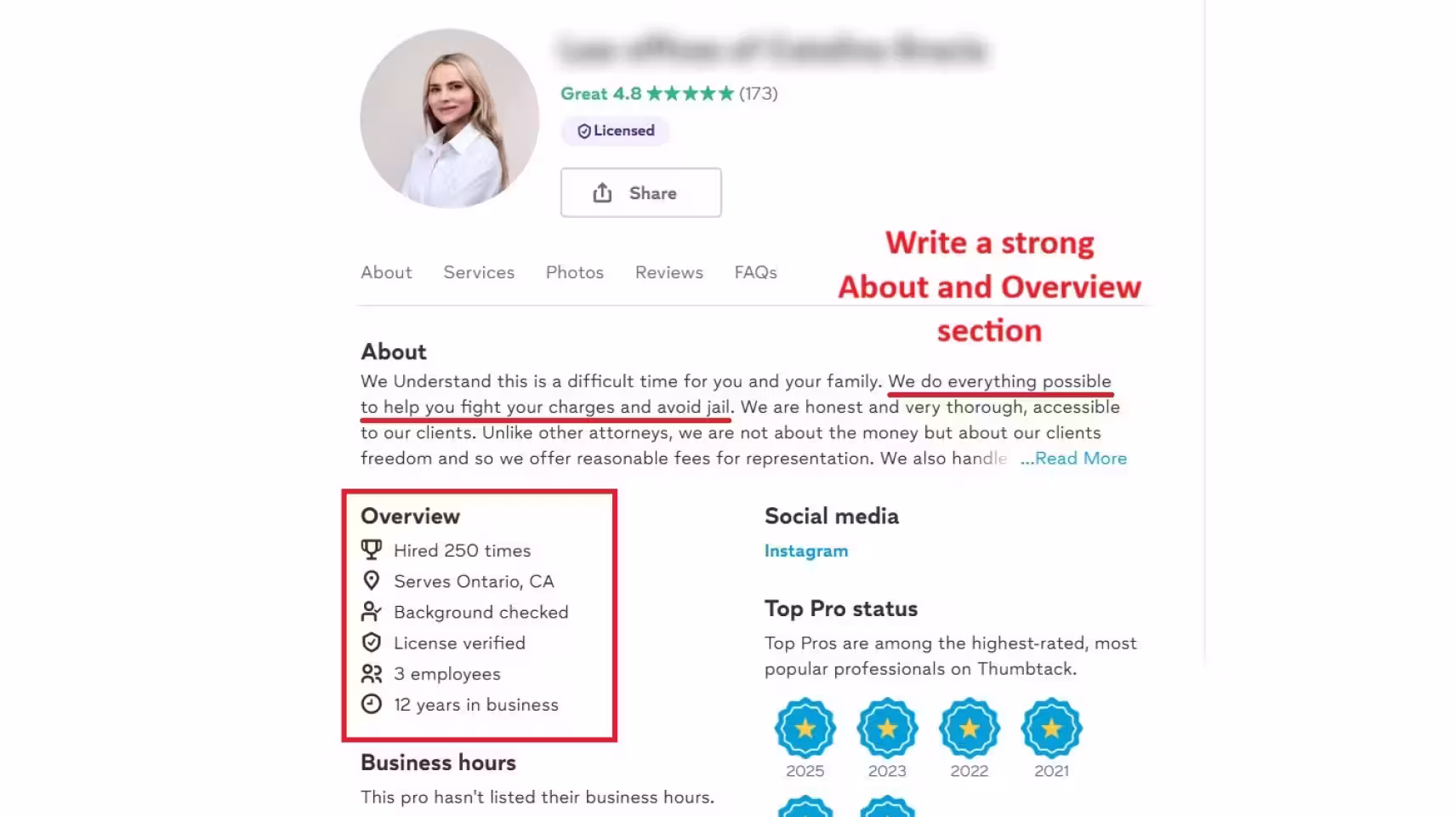 Optimization Tips for Thumbtack