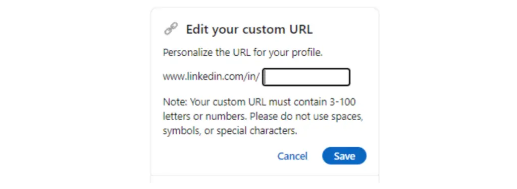 URL requirements