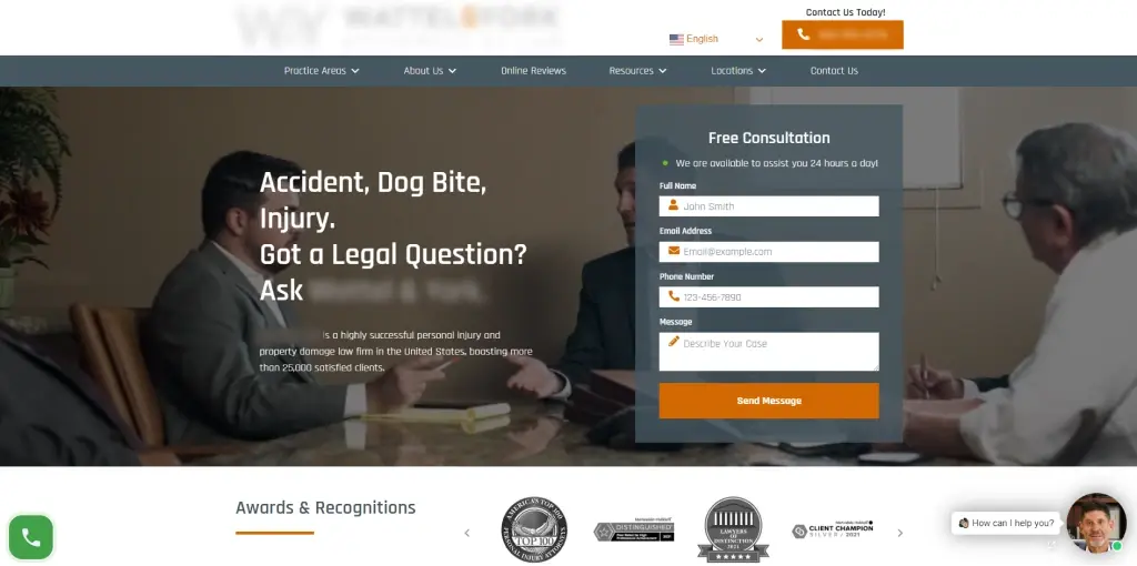 Landing Pages Lawyer Website