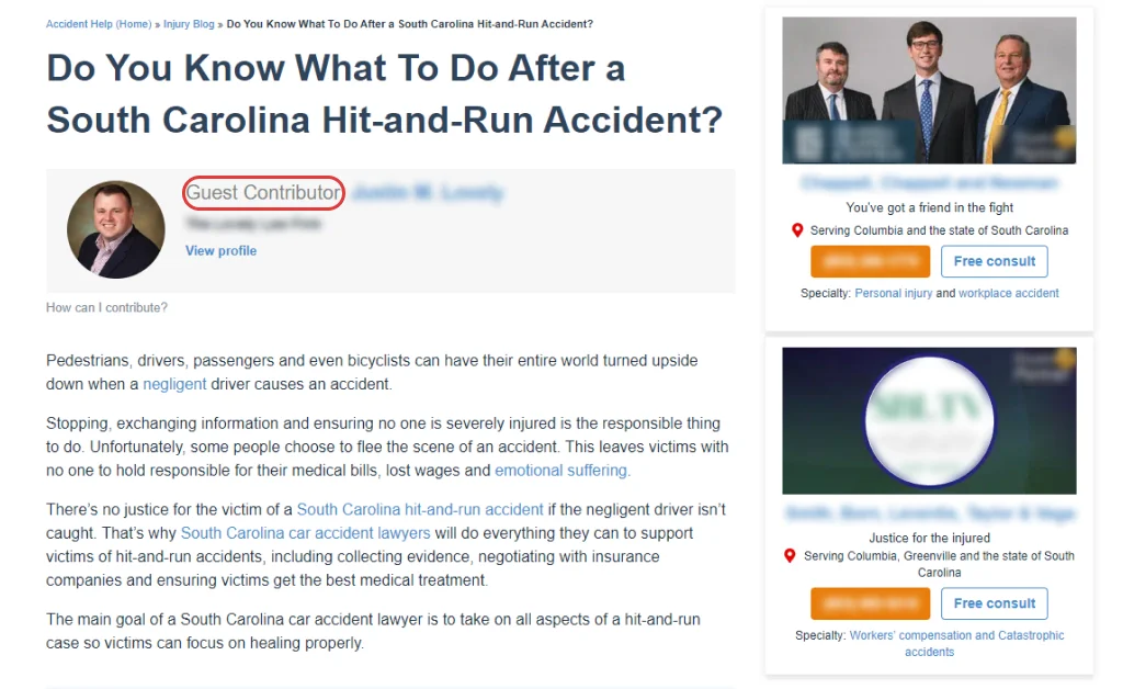 An example of contributor's article