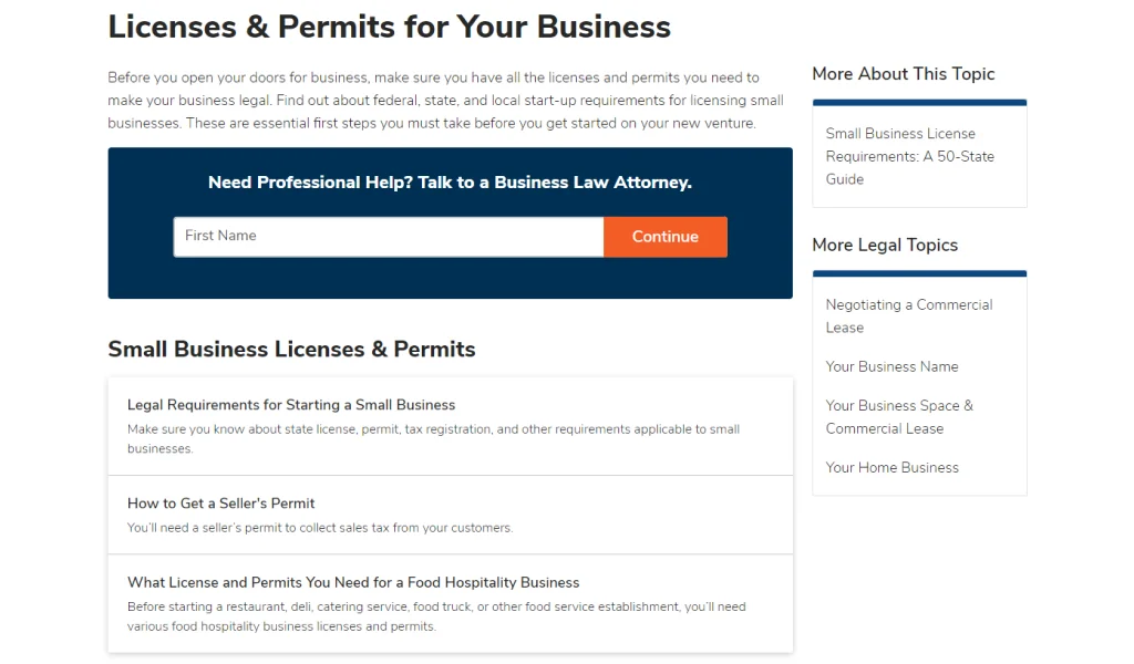 Nolo Bisuness Licenses