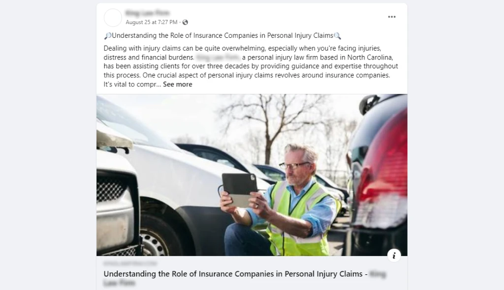 Facebook blogging for law firms