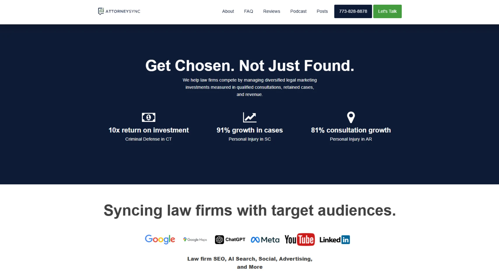 AttorneySync homepage