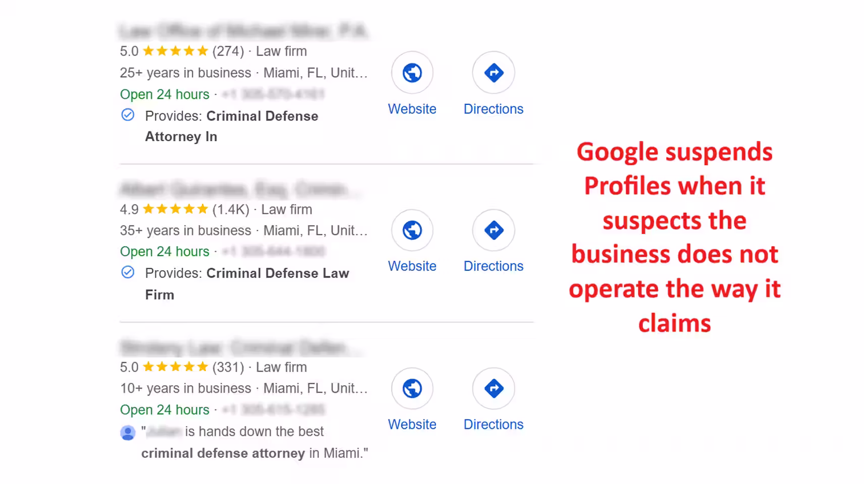 Google Business Profile Suspension Reasons