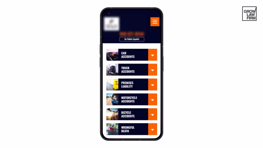 Responsive design of a law firm website