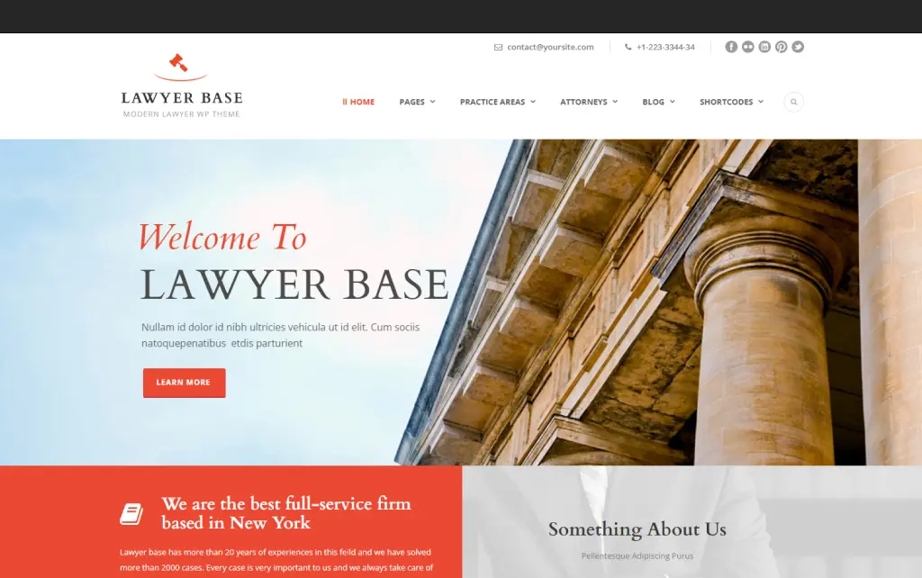 LawyerBase Wordpress theme