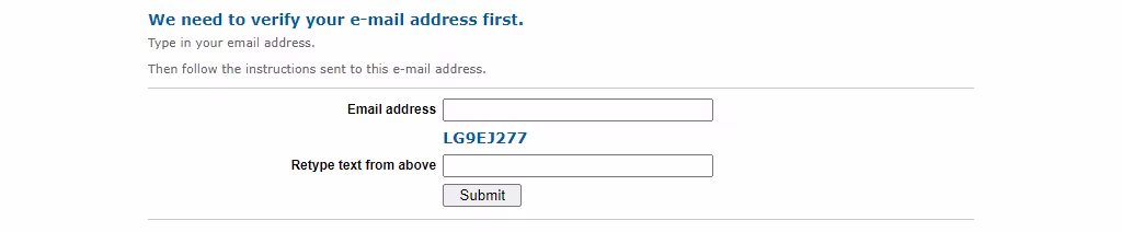 Enter and confirm your email address