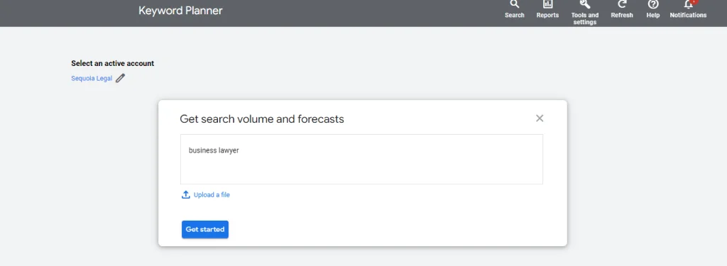 Google Keyword Planner