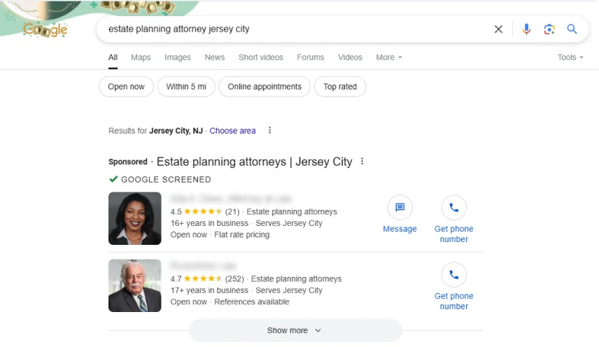 Ad copy example