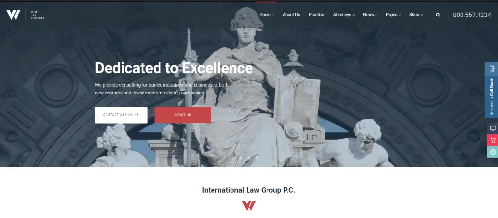 Wizelaw Wordpress theme