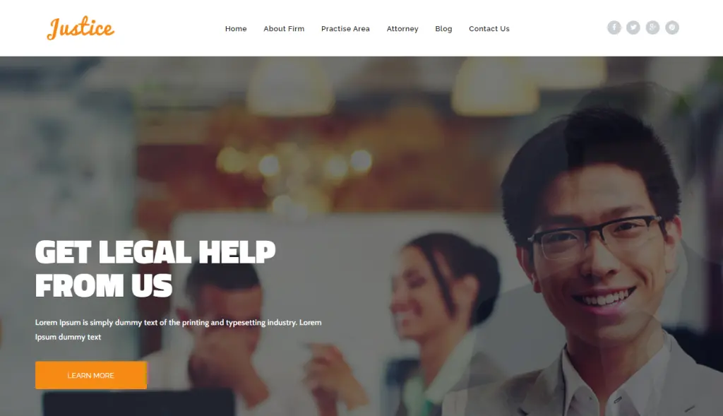 Justice Wordpress theme