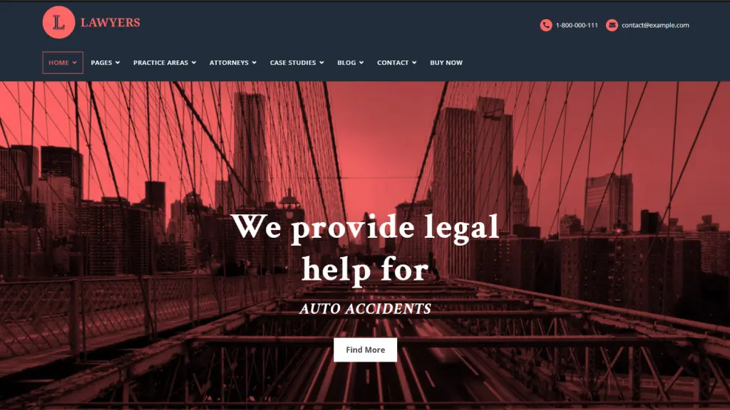 Lawyers Wordpress theme