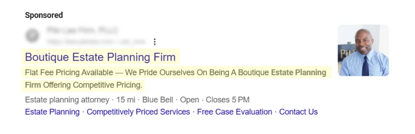 Estate Planning Advertisement