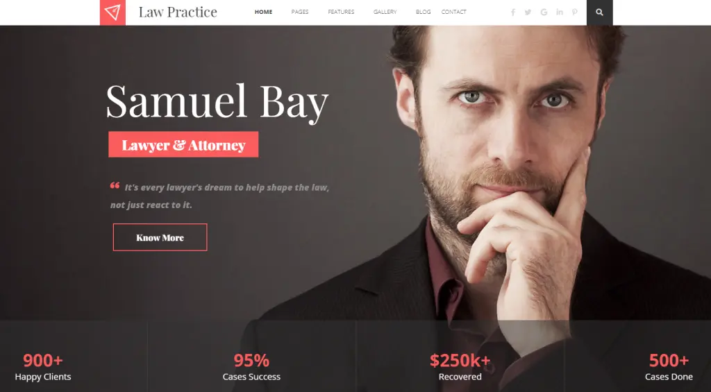 Law Practice Wordpress theme