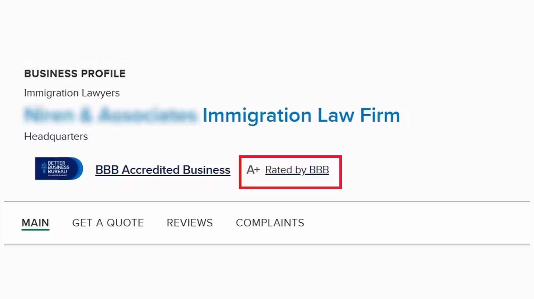 Key Features of BBB Letter grades
