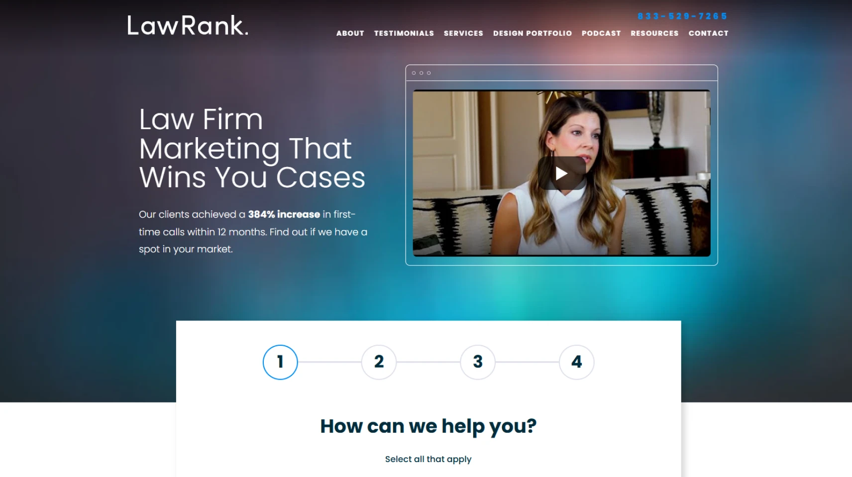LawRank homepage