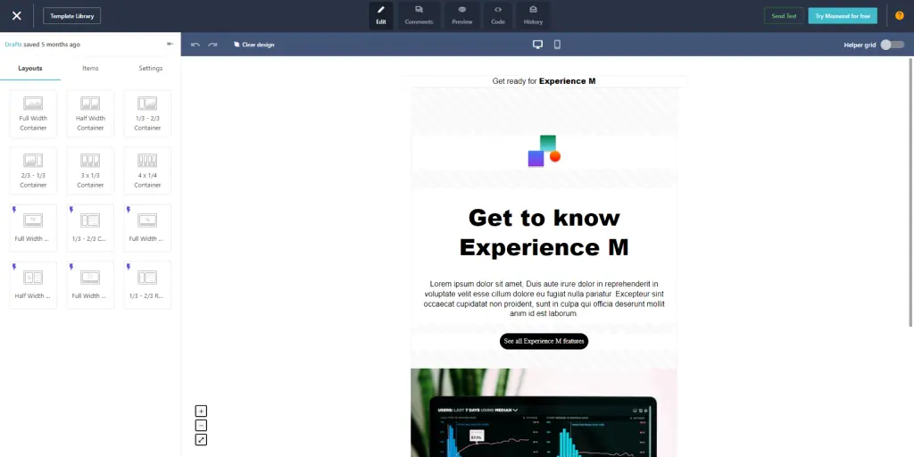 Moosend's editor
