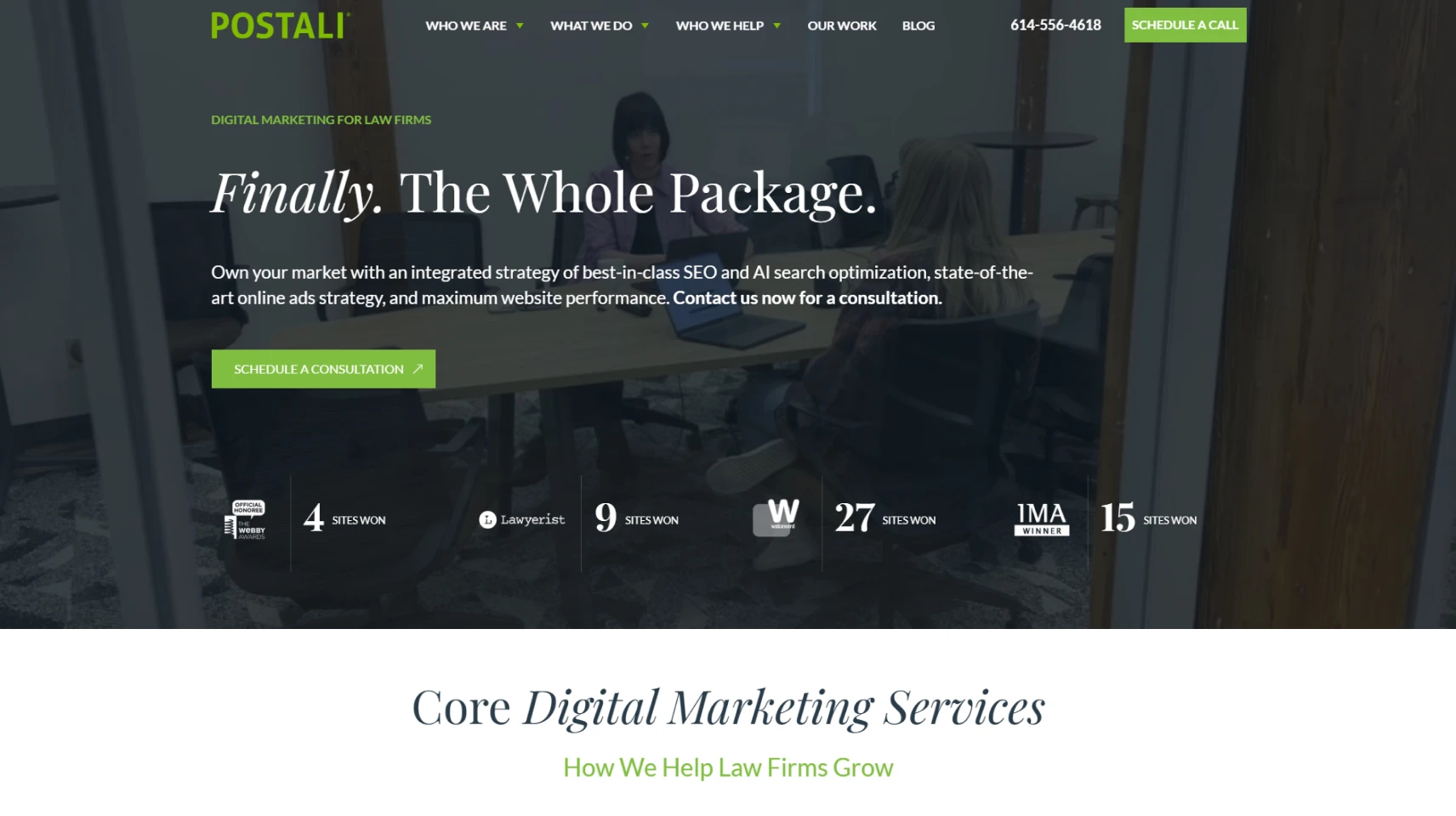 Postali digital marketing page