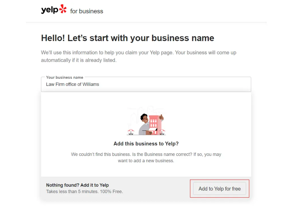 Add to Yelp for free