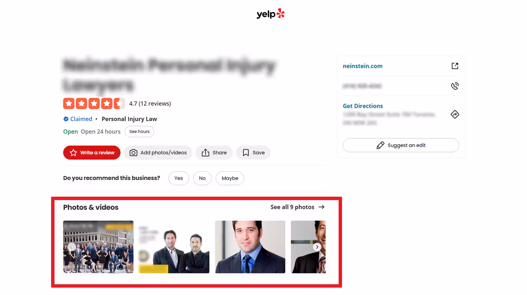 Optimization Tips Upload 4 to 6 office and team photos at least